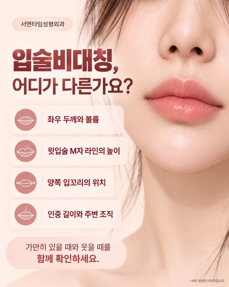 서면입술비대칭,부위마다 개선 방법도 달라집니다 사진 3